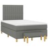 vidaXL Boxspring met matras stof donkergrijs 120x190 cm
