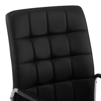 vidaXL Kantoorstoel draaibaar stof zwart