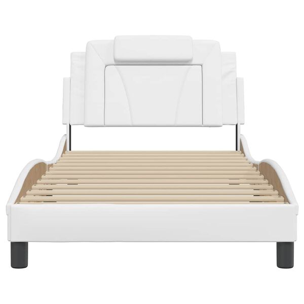 vidaXL Bedframe "Viana" zonder matras kunstleer wit 100x200 cm