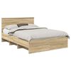 vidaXL Bedframe met hoofdeinde Sonoma Eiken 160 x 200 cm Bewerkt hout