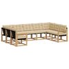 vidaXL Buiten bankenset 9 st Wit en Beige