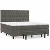 vidaXL Boxspring met matras fluweel donkergrijs 180x200 cm