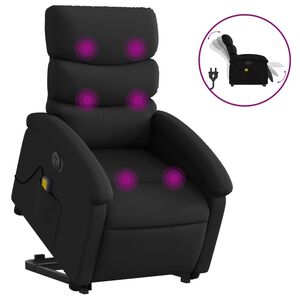vidaXL Sta-op-massagestoel elektrisch kunstleer zwart