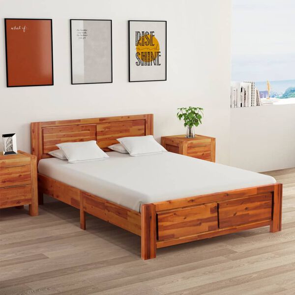 vidaXL Bedframe massief acaciahout 120x200 cm