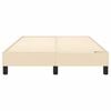 vidaXL Boxspring bed 120x200 cm stof cr&egrave;mekleurig