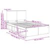 vidaXL Bedframe met hoofdeinde Sonoma 120 x 200 cm Massief grenenhout