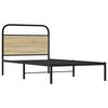 vidaXL Bedframe zonder matras bewerkt hout sonoma eikenkleur 90x200 cm