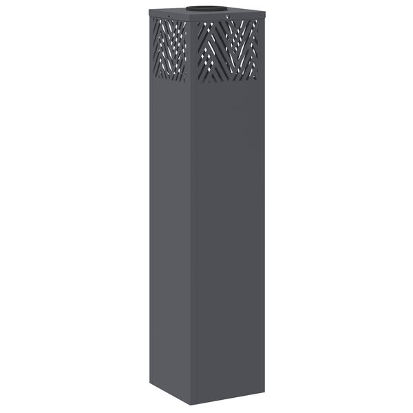 vidaXL Solar LED Pad Licht 2 pcs Antraciet Koudgewalst staal