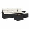 vidaXL Buitensofa 6 st Zwart poly rattan