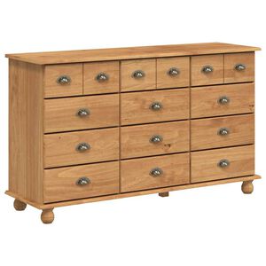 vidaXL Ladekast ASKIM Bruin 79 x 40 x 133,5 cm Massief grenenhout