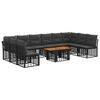 vidaXL Tuinbankenset 11 st Zwart en Donkergrijs 100 x 55 x 73 cm