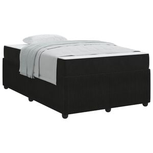 vidaXL Bedframe met matras Zwart 120 x 200 cm Stof