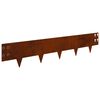 vidaXL Gazonrand 10 st 100 x 20 cm Staal Roestig