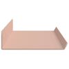 vidaXL Drijvende plank Wandgemonteerd 4 pcs Roze 60 x 9 x 2,5 cm Staal