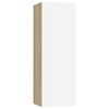 vidaXL Tv-meubel 30,5x30x90 cm bewerkt hout wit en sonoma eikenkleurig