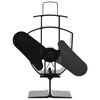 vidaXL Kachelventilator met 2 vinnen zwart