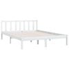vidaXL Bedframe massief grenenhout wit 120x190 cm