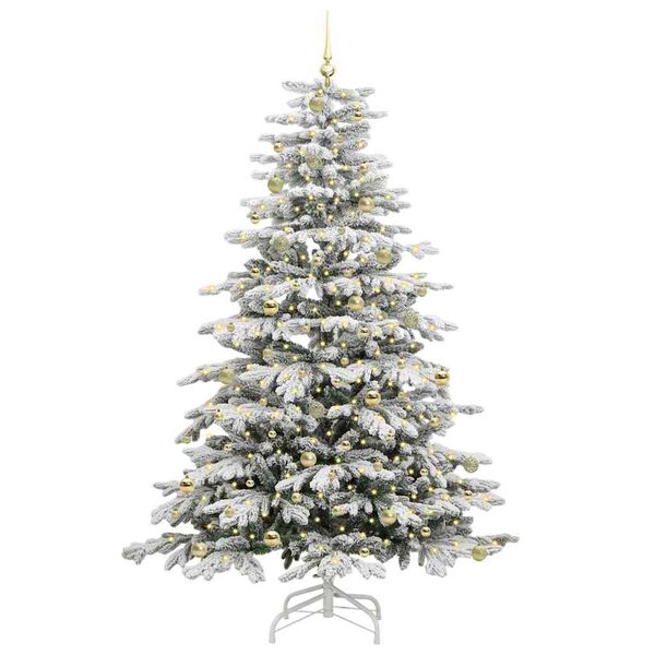 vidaXL Kunstmatige Inklapbare Kerstboom Wit 240 cm PE en PVC