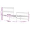 vidaXL Bedframe met hoofd- en voeteneinde metaal zwart 90x190 cm