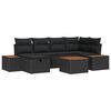 vidaXL Tuin Sofa Set 7 st Zwart poly rattan