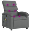 vidaXL Massagestoel in donkergrijze stof