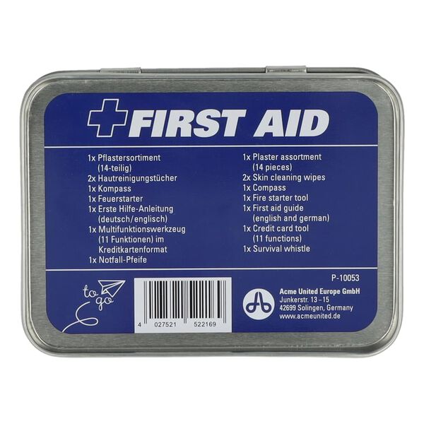 FIRST AID ONLY 22-delige EHBO-set To Go metaal