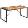 vidaXL Eettafel 160x80x75 cm massief gerecycled hout