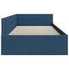 vidaXL Hoekbedframe met hoofdeinde Blauw 100 cm x 200 cm Stof