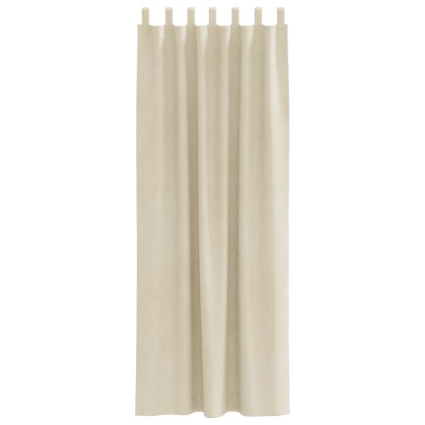 vidaXL Verduisterende gordijnen 2 pcs Cr&egrave;me 140 x 245 cm Fluweel