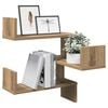 vidaXL Hoekwandschappen 2 st 40x40x49,5 cm hout artisanaal eiken