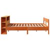 vidaXL Bed met boekenkast zonder matras grenenhout wasbruin 140x190 cm