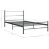 vidaXL Bedframe metaal grijs 100x200 cm