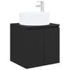 vidaXL Wandgemonteerde wastafelmeubel Zwart 49,5 x 44,5 x 65,5 cm