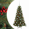 vidaXL Kunstkerstboom met kerstbal 150 cm 150 LED's Warmwit