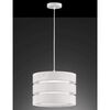 Wofi Hanglamp BELLE 42 W stof wit