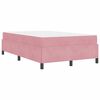 vidaXL Bedframe met matras Roze 120 x 190 cm Stof
