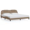 vidaXL Bedframe "Viana" met LED zonder matras cappuccino 200x200 cm