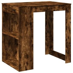 vidaXL Bartafel 102x70x103,5 cm bewerkt hout gerookt eikenkleurig