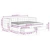 vidaXL Slaapbank met onderschuifbed en lades 80x200 cm fluweel geel