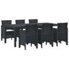vidaXL Tuin eettafelset 7 st Antracietkleurig Polypropyleen