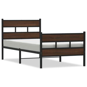 vidaXL Bedframe met hoofdbord en voetbord zonder matras 100x190 cm