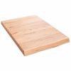 vidaXL Wastafelblad 40x60x(2-4) cm behandeld massief hout lichtbruin