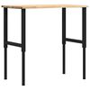 vidaXL Werkbank 100x60x(71,5-98) cm massief eikenhout