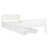 vidaXL Bedframe met 2 lades massief grenenhout wit 90x200 cm