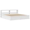 vidaXL Bedframe met hoofdbord massief grenenhout wit 180x200 cm