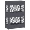 vidaXL Paraplu Standaard met opslag Antraciet 28 x 12 x 41 cm Staal