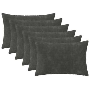vidaXL Kussensloop 6 pcs HEERLEN Antraciet 30 x 50 cm
