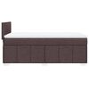vidaXL Boxspring met matras stof donkerbruin 100x200 cm