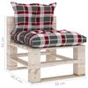 vidaXL 6-delige Loungeset met kussens pallet grenenhout