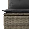 vidaXL 10-delige Loungeset met kussens poly rattan grijs